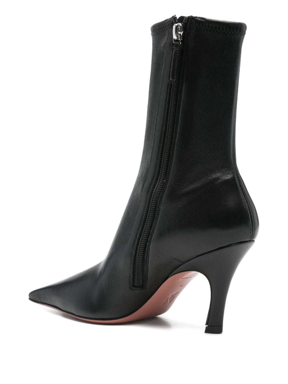 Amina Muaddi Women's Jamie Stretch Bootie 80 Black Stretch Nappa