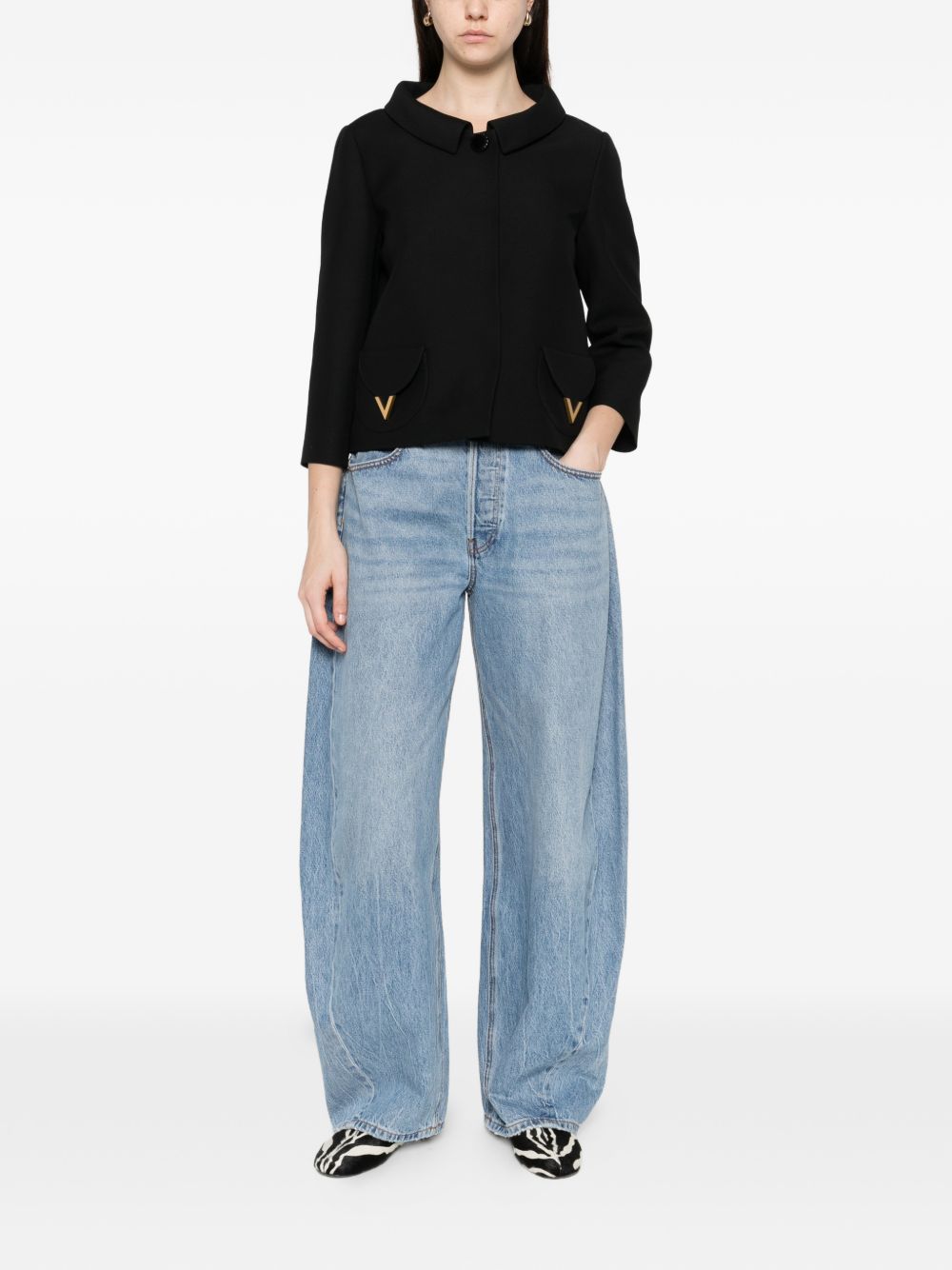 Valentino Women's Vlogo Signature Wool And Silk Jacket