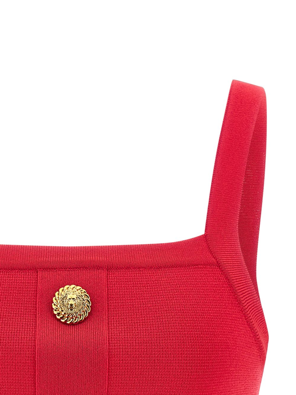 Balmain Women's Knit Bralette Top With Buttons