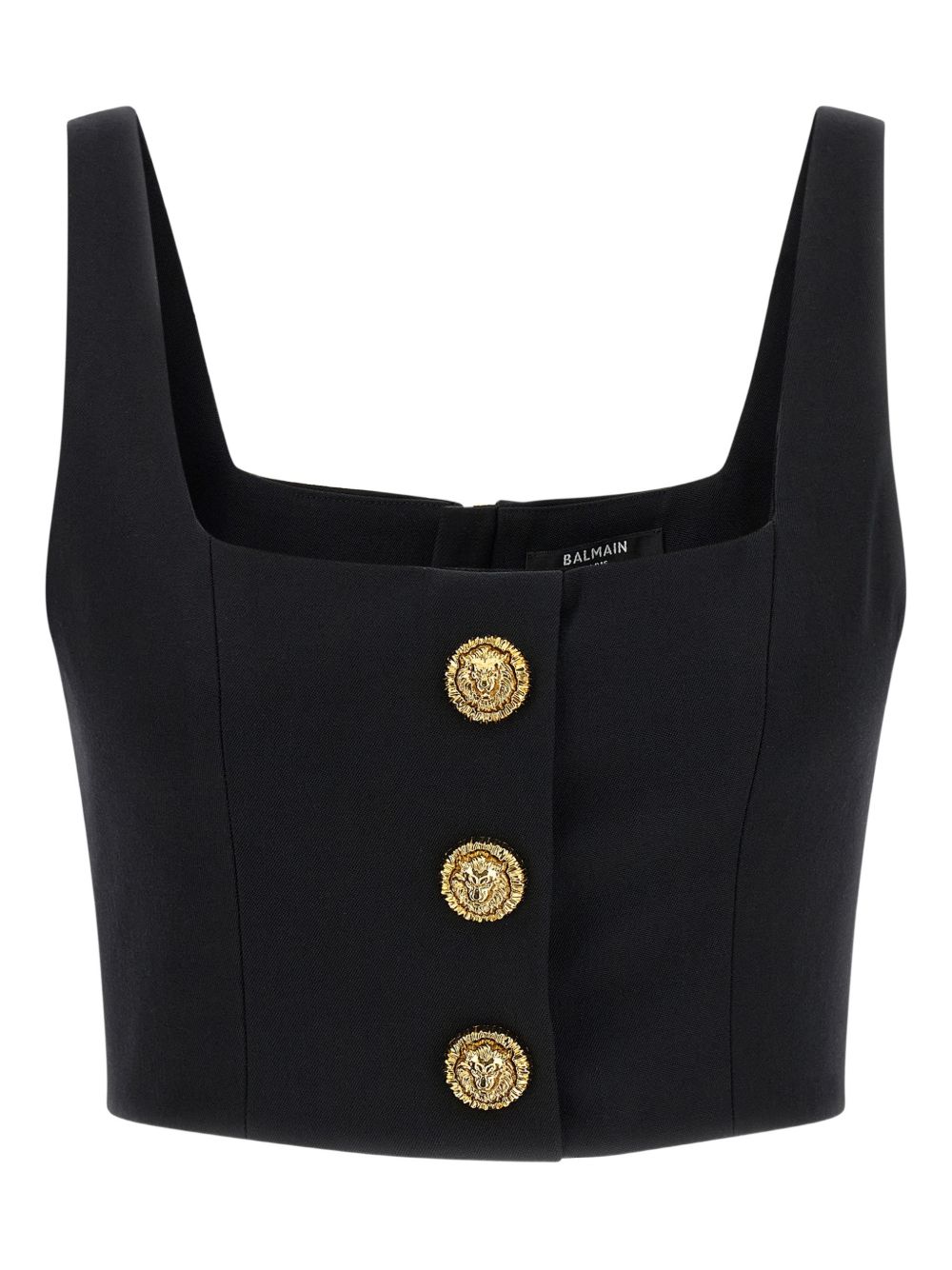 Balmain Women's Cropped Wool Brassiere Top