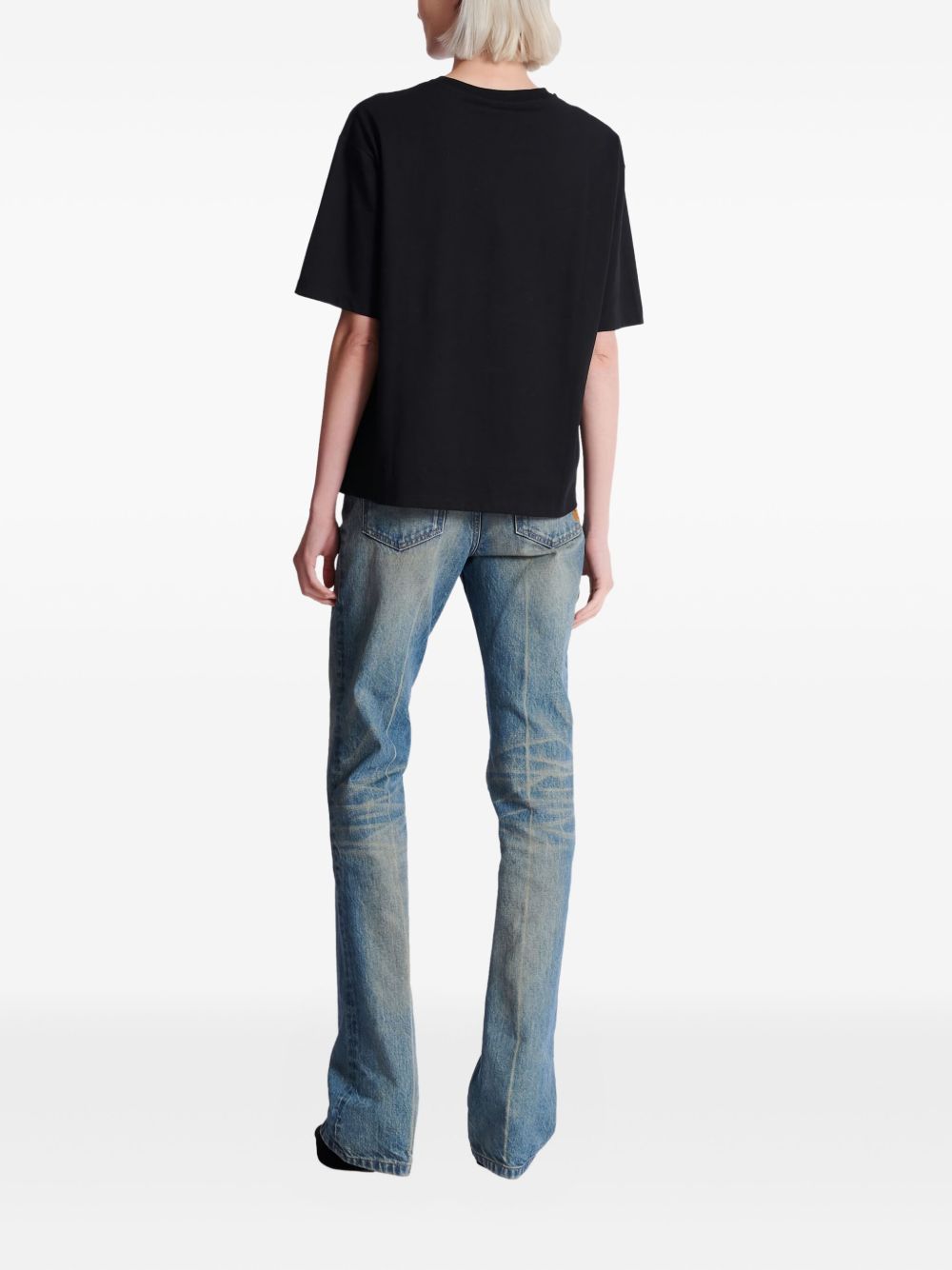 Balmain Women's Boxy T-Shirt With Brush Print