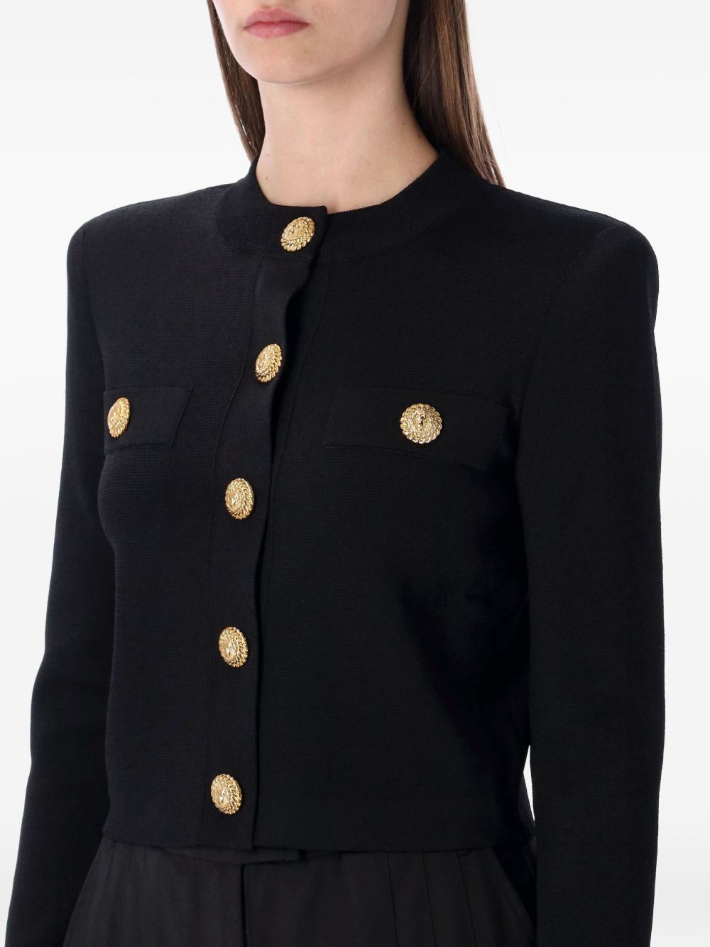 Balmain Women's Buttoned Crewneck Cardigan