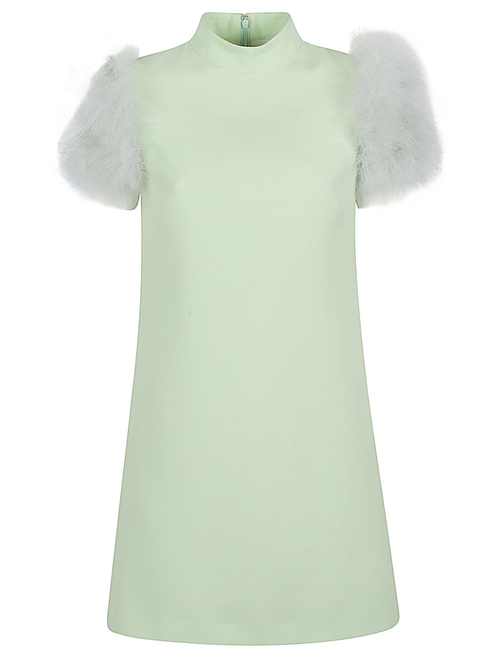 Valentino Women's Feathered Wool And Silk Dress