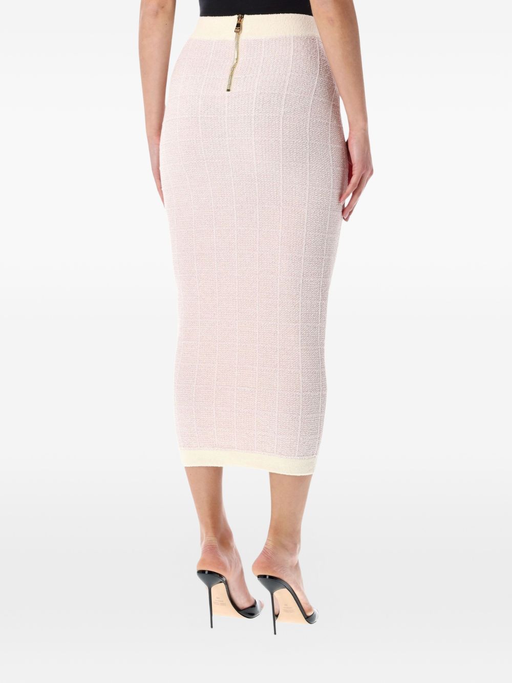 Balmain Women's Tweed Long Skirt