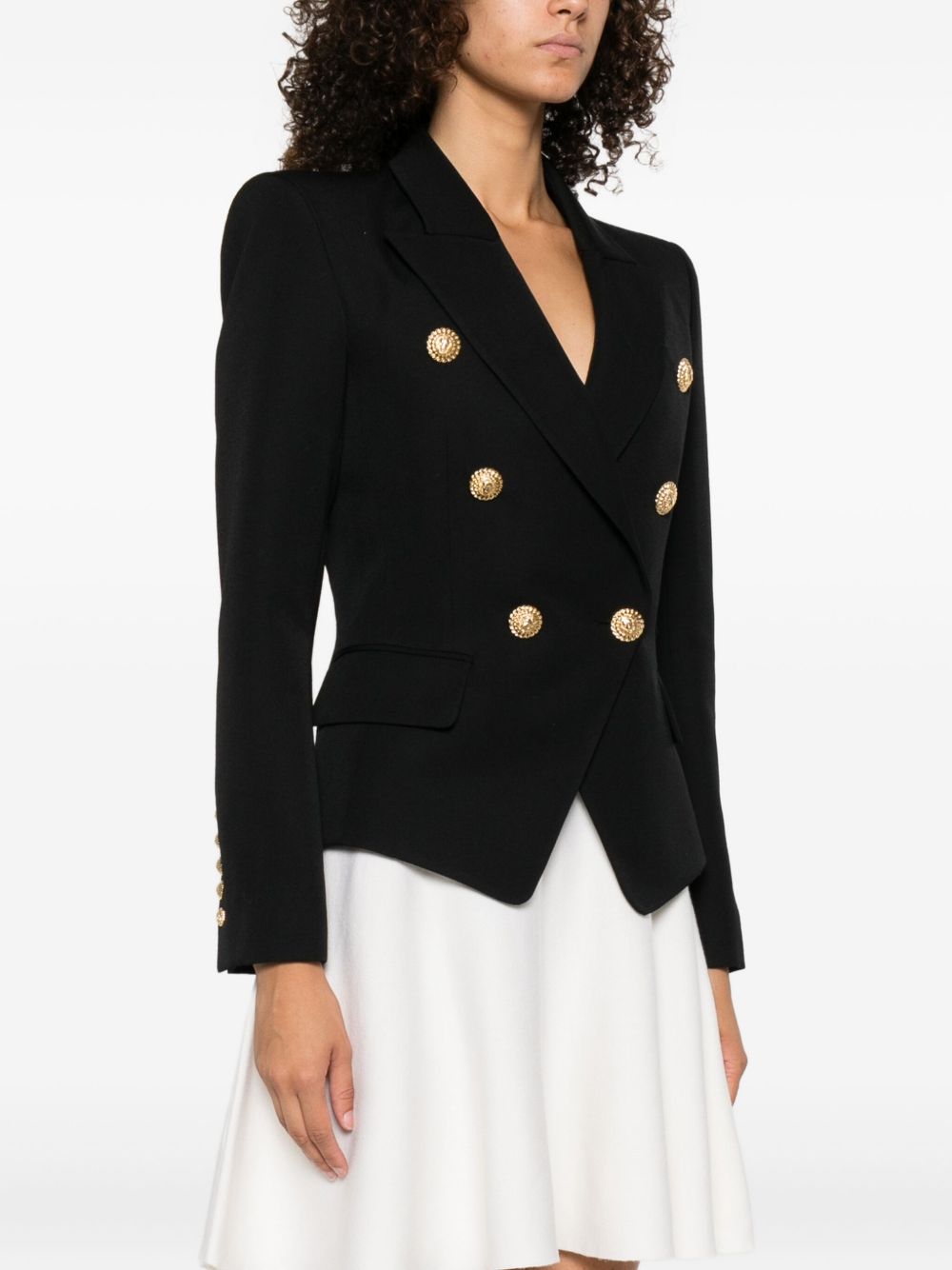 Balmain Women's Double-Breasted Wool Blazer