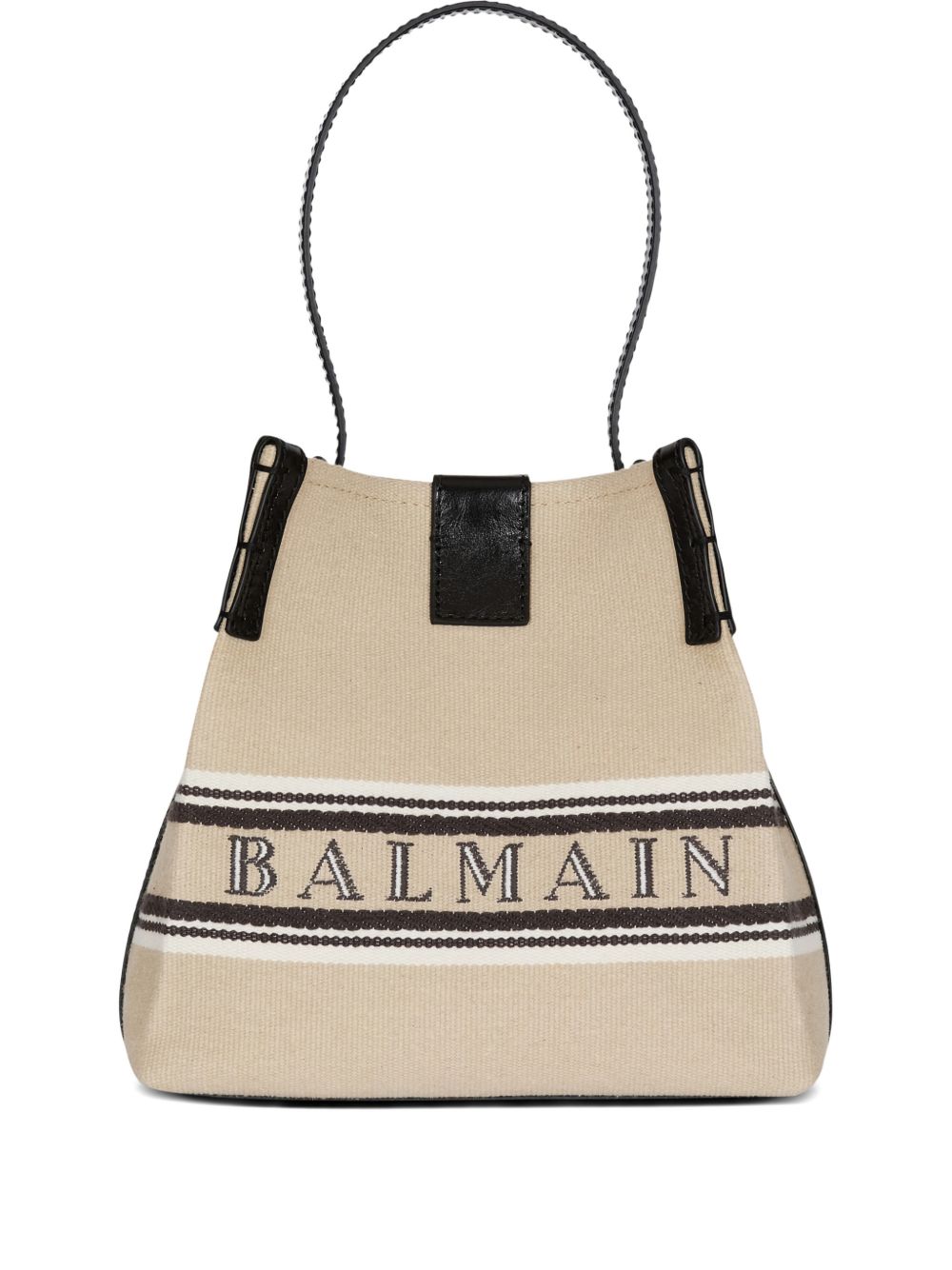 Balmain Women's Release Bucket Bag In Canvas And Calfskin