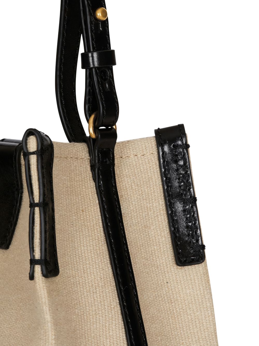 Balmain Women's Release Bucket Bag In Canvas And Calfskin