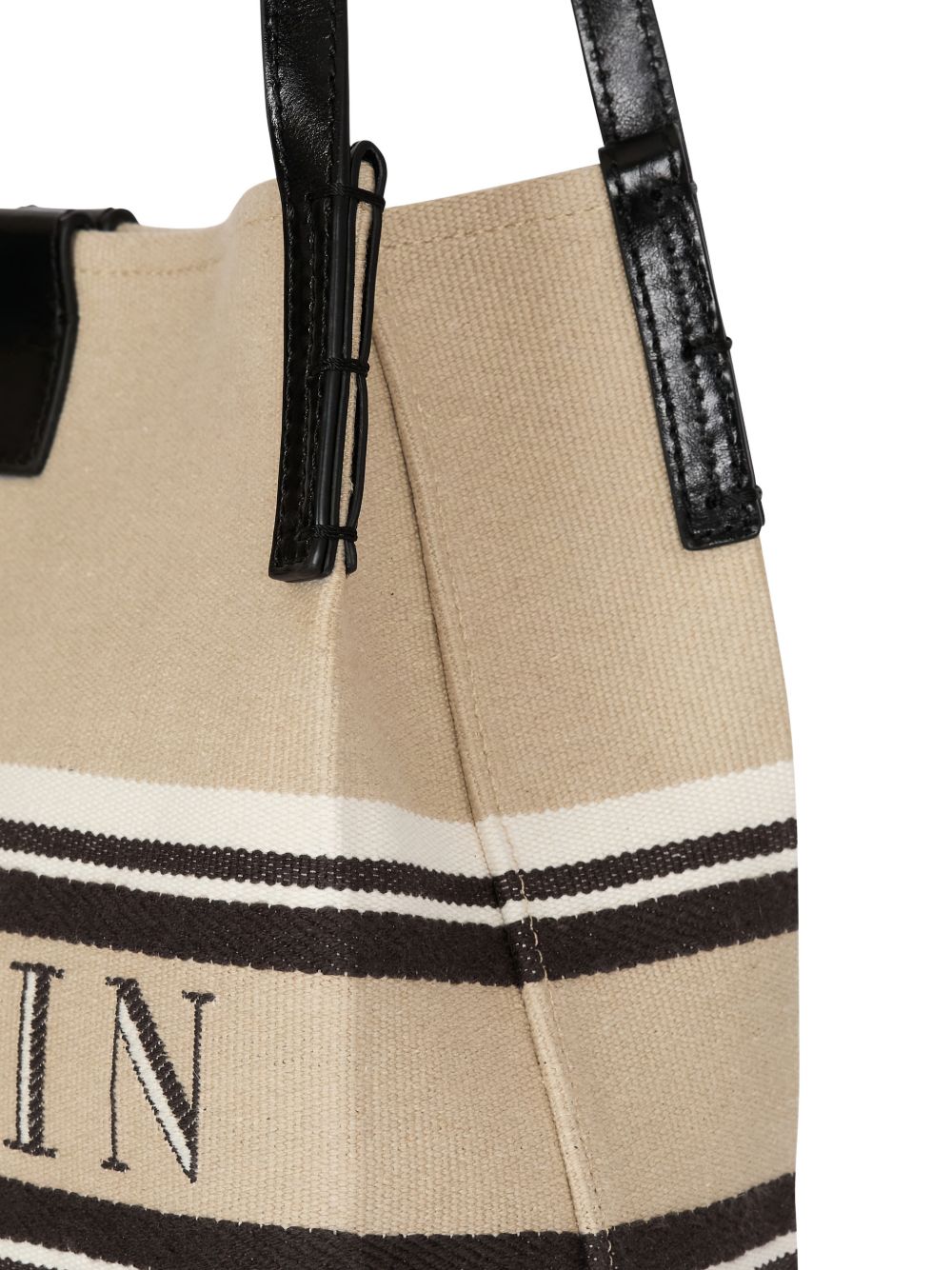 Balmain Women's Medium Release Shopper Bag In Canvas And Calfskin