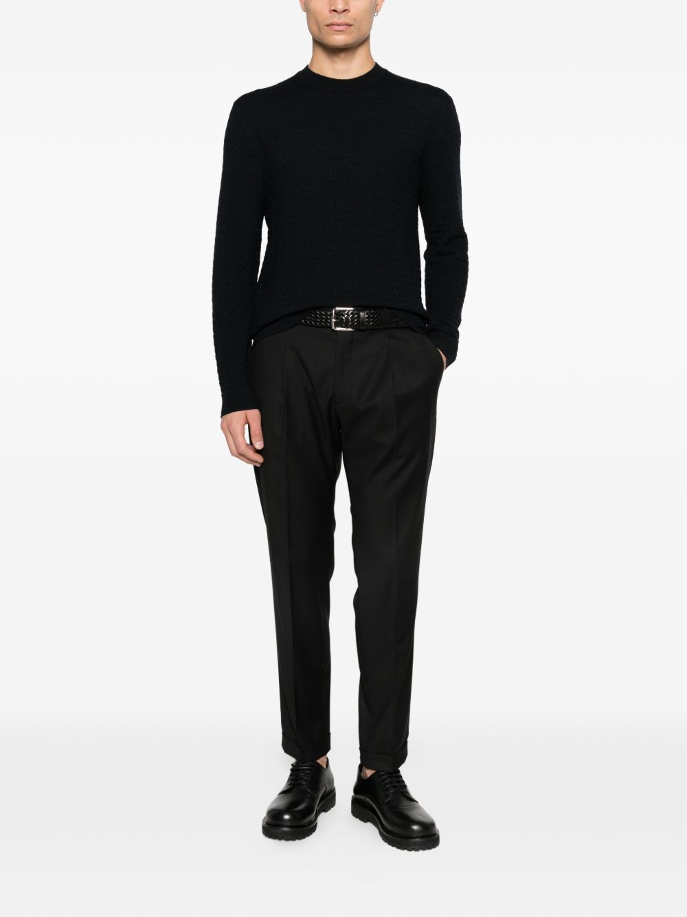Emporio Armani Men's Wool Crewneck Sweater