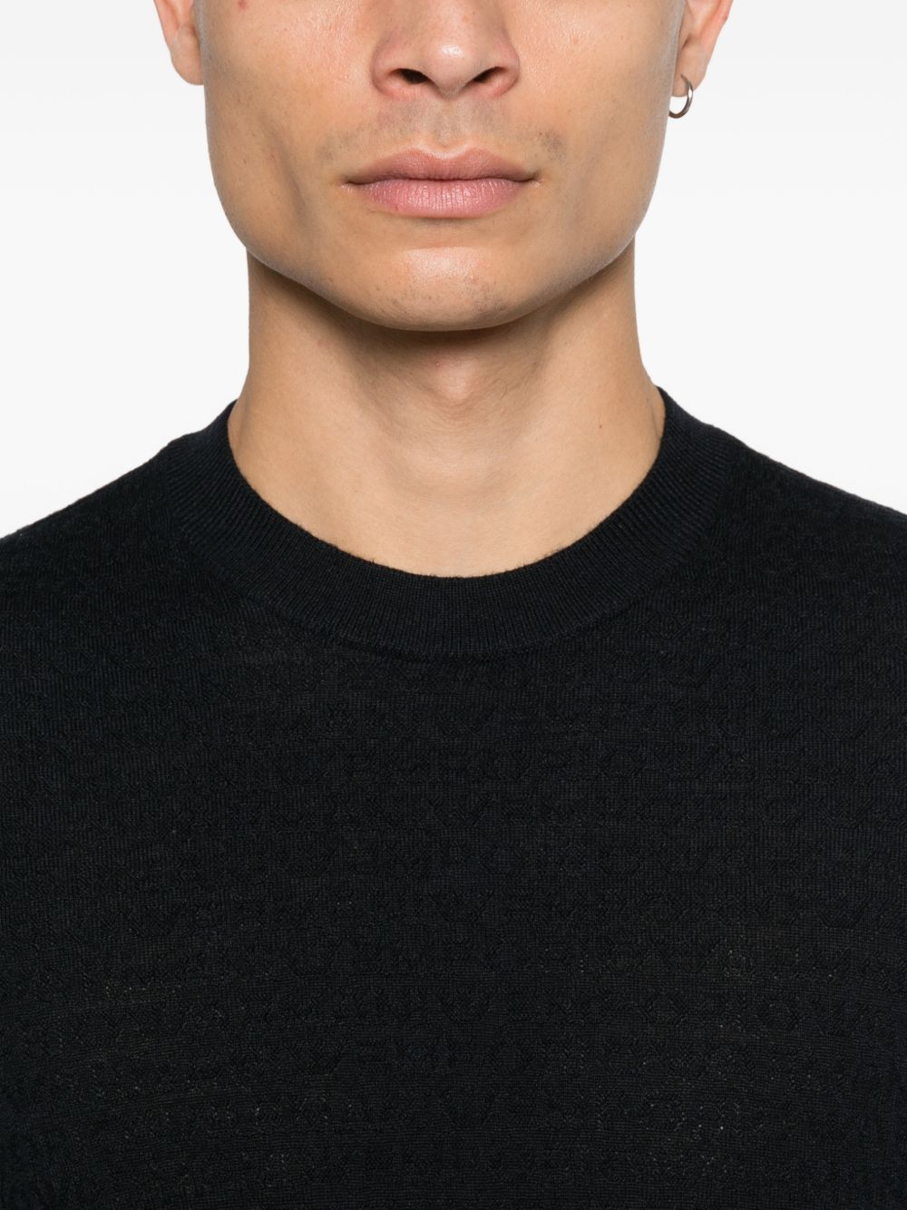 Emporio Armani Men's Wool Crewneck Sweater