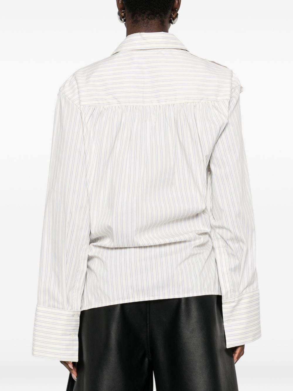 Iro Women's Lace Striped Cotton Shirt