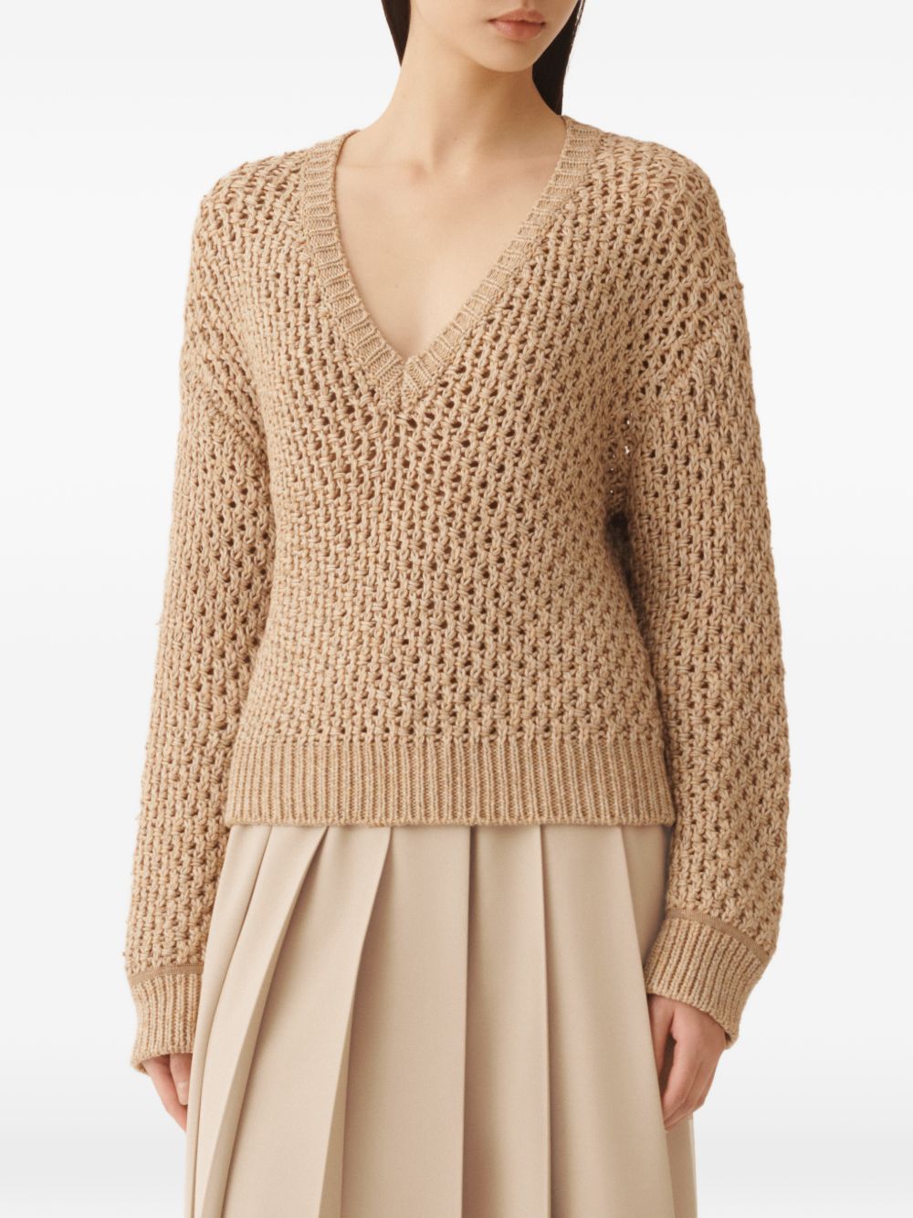 Fabiana Filippi Women's V-Neck Cotton Sweater