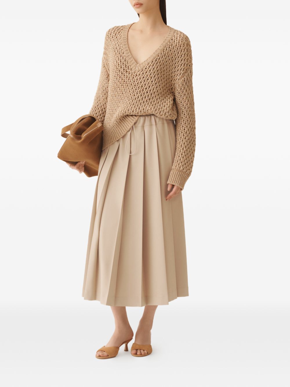 Fabiana Filippi Women's V-Neck Cotton Sweater