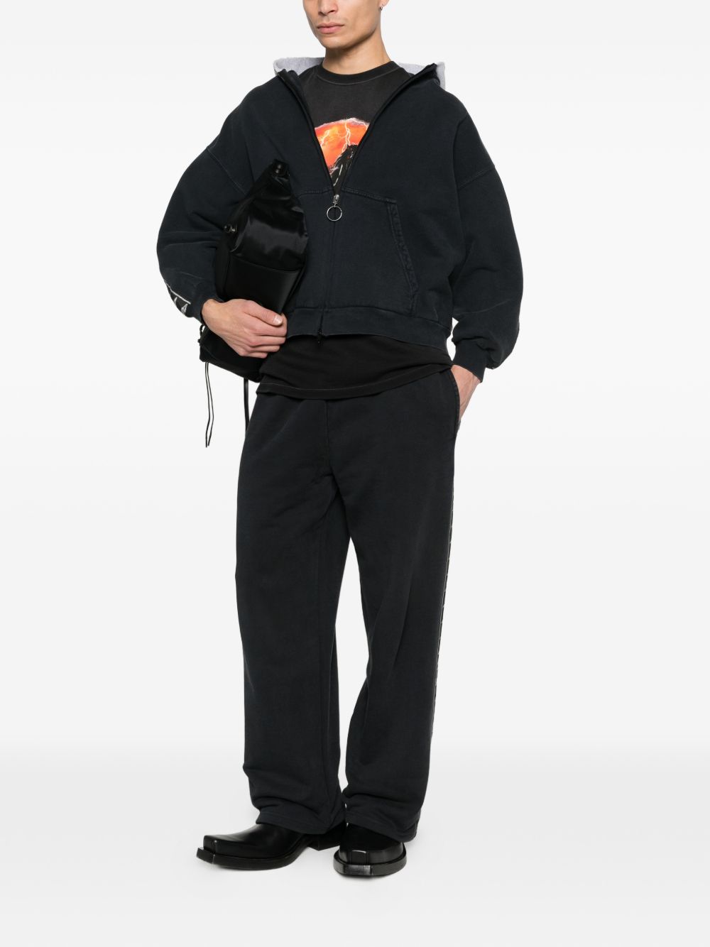 Balenciaga Men's Cotton Zip-Up Hoodie