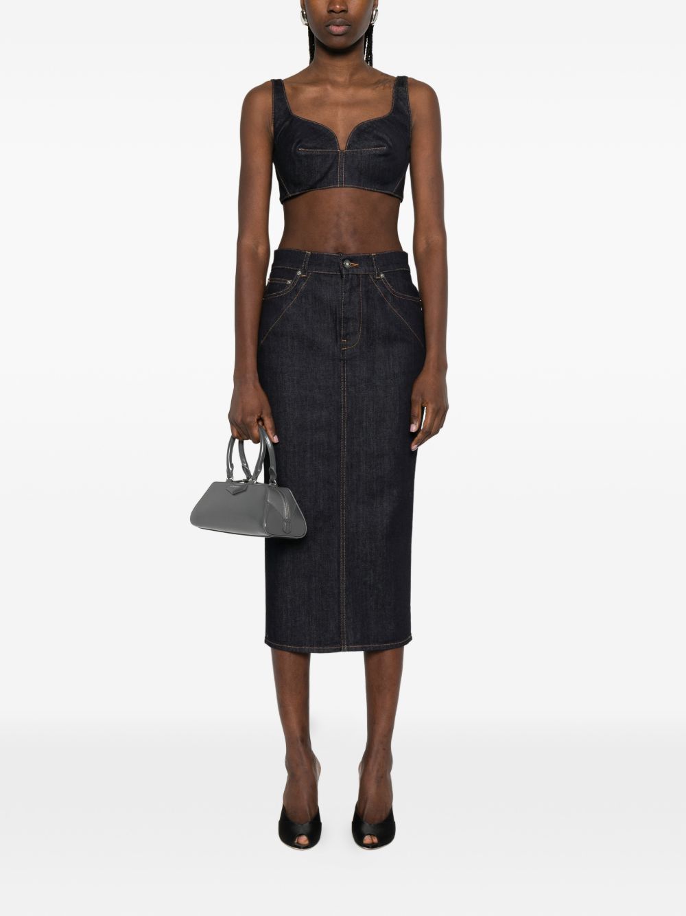 Givenchy Women's Denim Cotton Bra Top