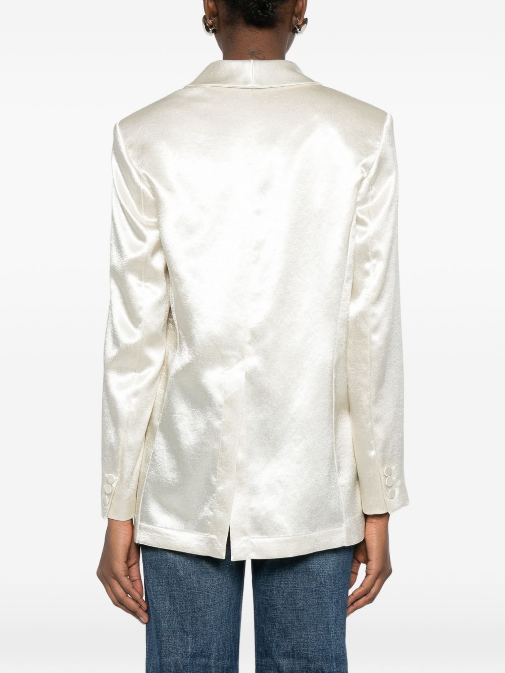 Alysi Women's Silk & Nylon Single-Breasted Blazer Jacket