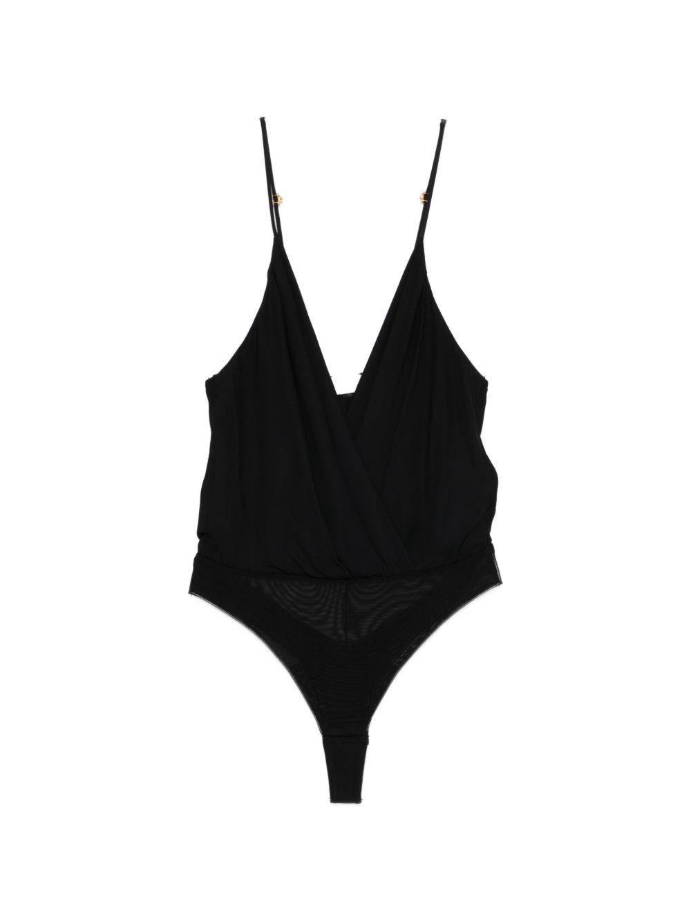 Elisabetta Franchi Women's V-Neck Adjustable Shoulder Straps Brief Cut Bodysuit