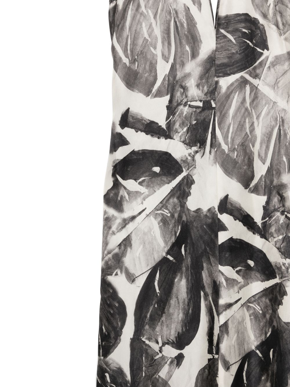 Alysi Women's V-Neck Print Detail Sleeveless Printed Silk Dress
