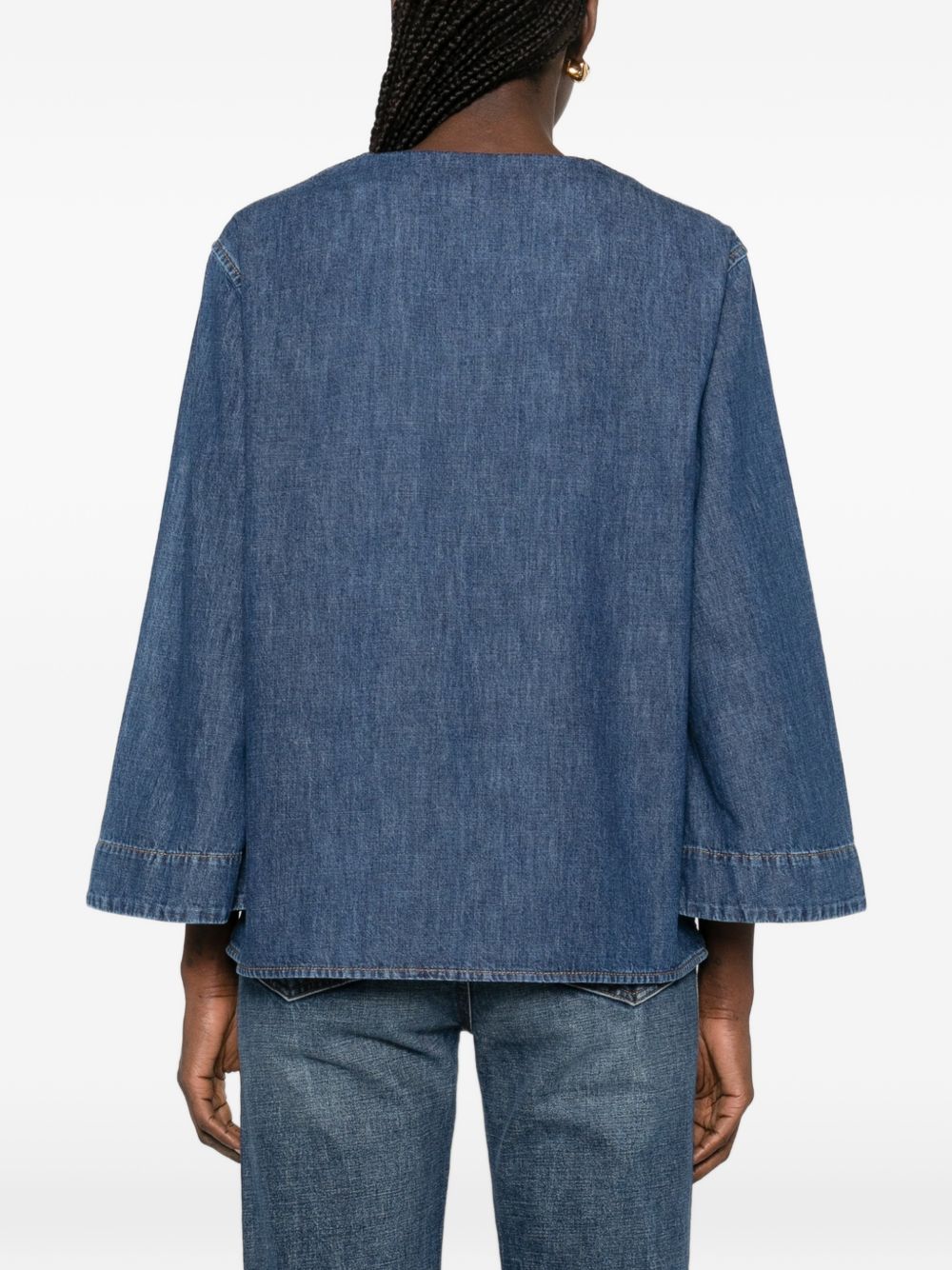 Valentino Women's Vlogo Signature Denim Blouse