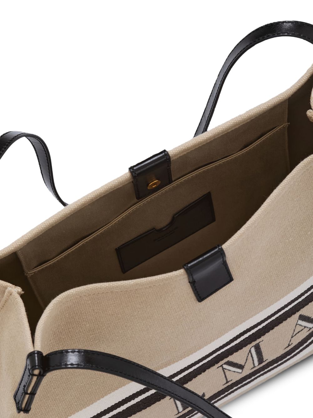Balmain Women's Medium Release Shopper Bag In Canvas And Calfskin