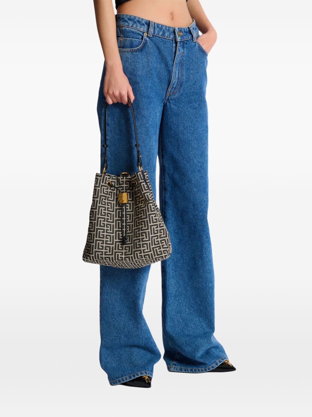Balmain Women's Pulse Monogram Jacquard Backpack