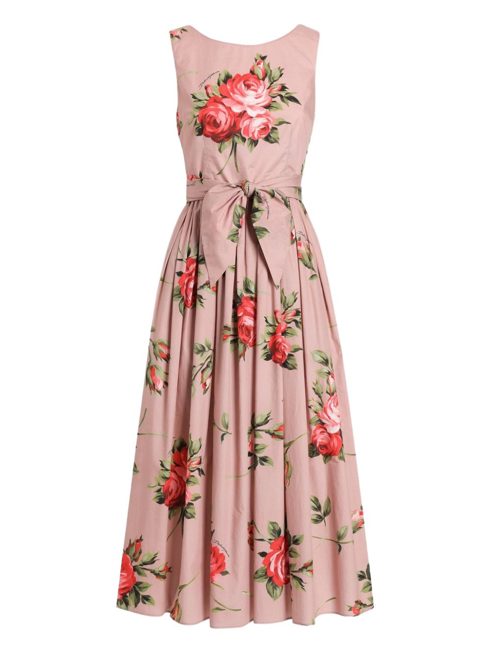 Dolce & Gabbana Women's-Rose Bouquet Print Cotton Dress