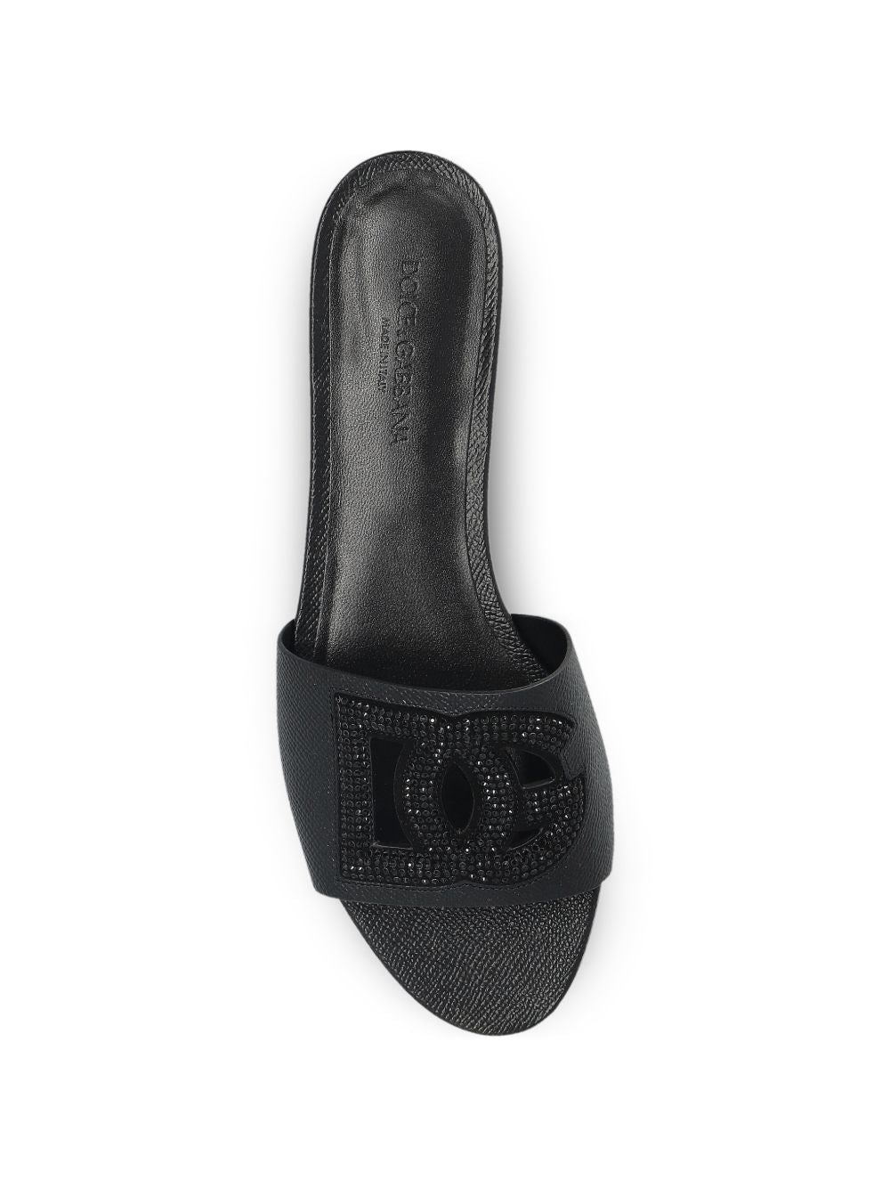 Dolce & Gabbana Women's-Dg-Logo Leather Slides