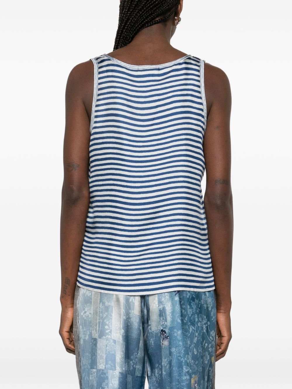 Pierre Louis Mascia Women's Striped Silk Tank Top