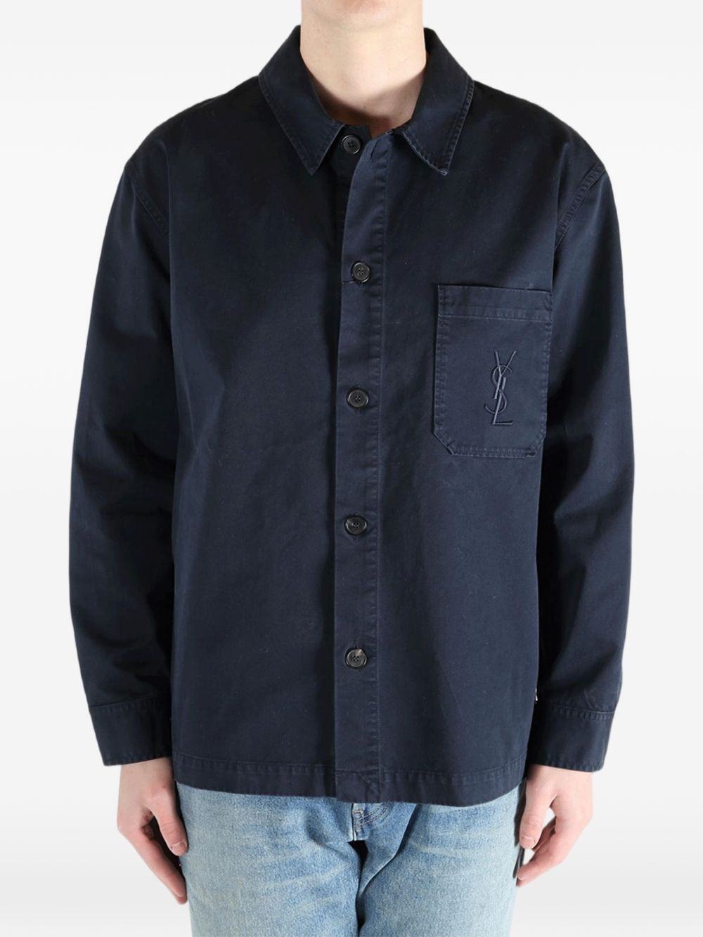 Saint Laurent Men's Cotton Overshirt