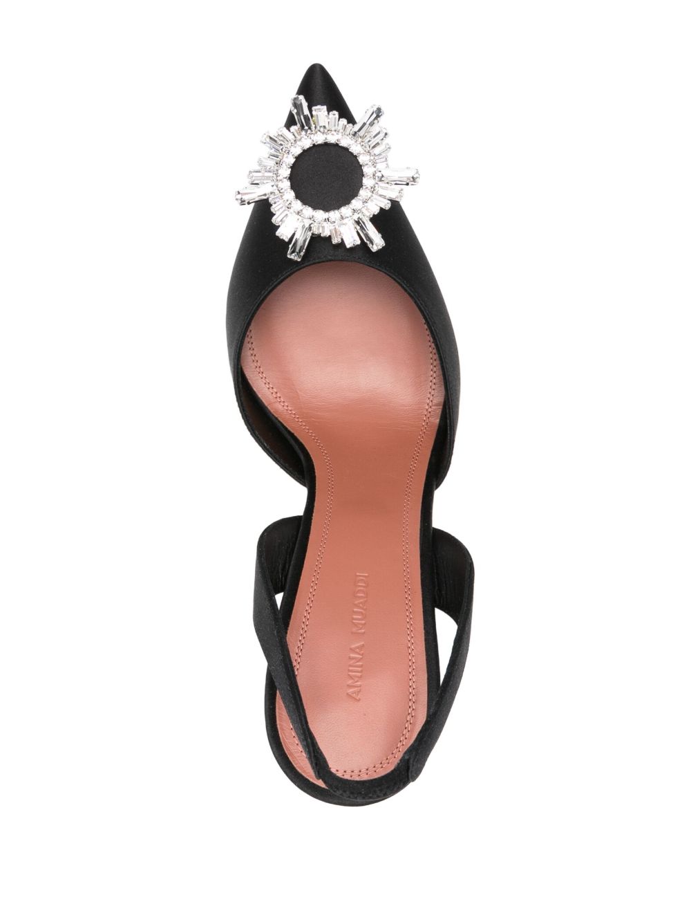 Amina Muaddi Women's Begum Sling 95 Black Satin
