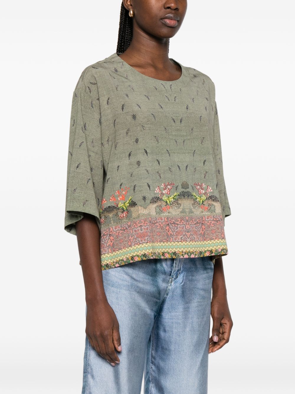 Pierre Louis Mascia Women's Printed Silk Blouse