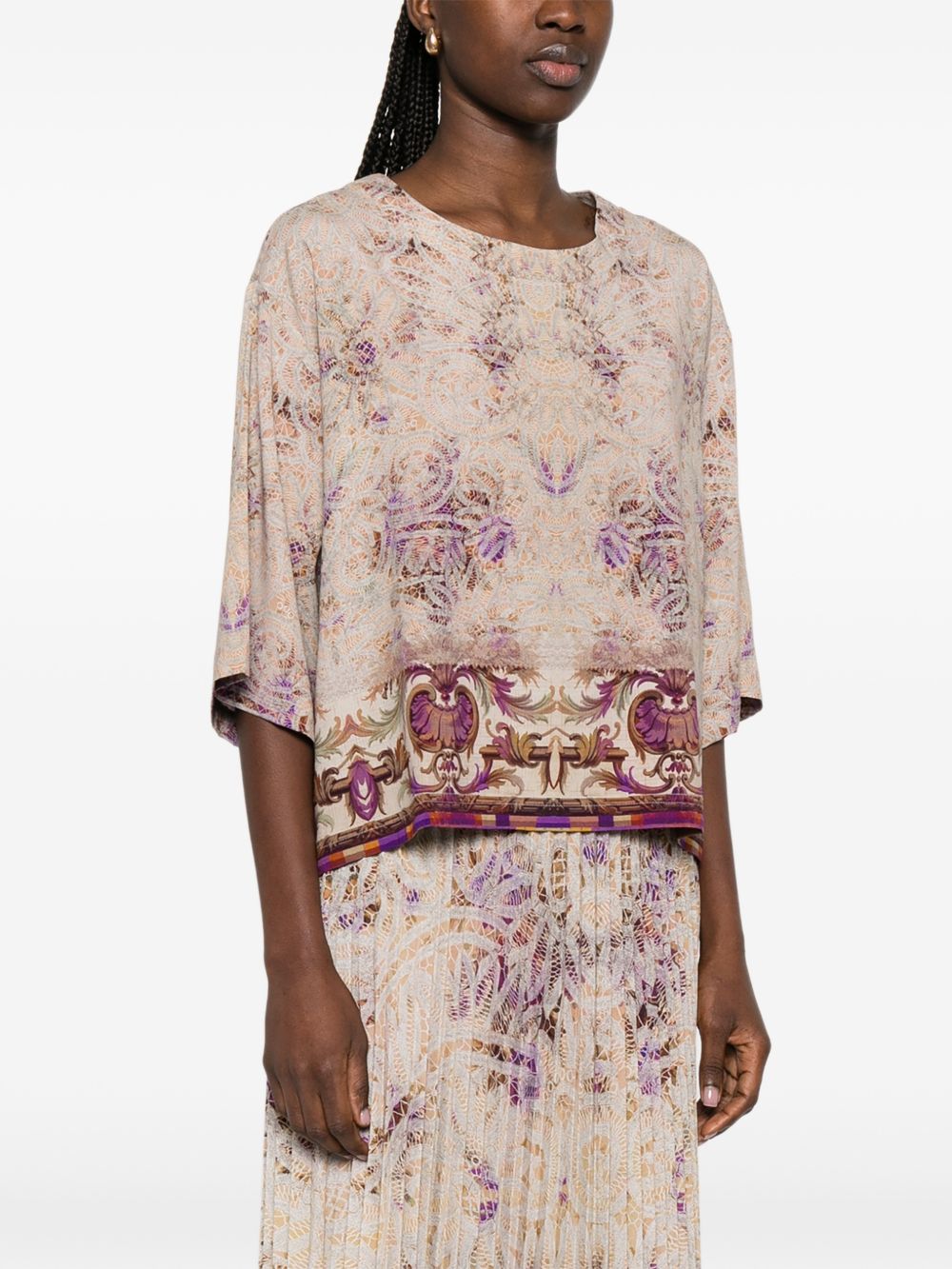 Pierre Louis Mascia Women's Printed Silk Blouse