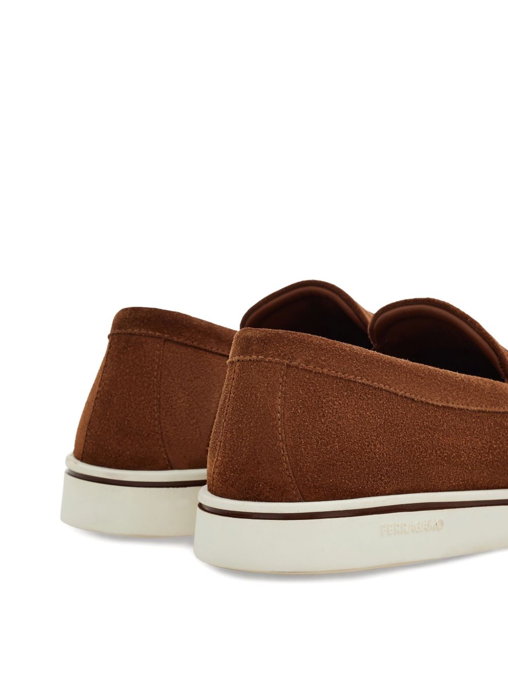 Ferragamo Men's Boat Shoe Loafer With Gancini Ornament