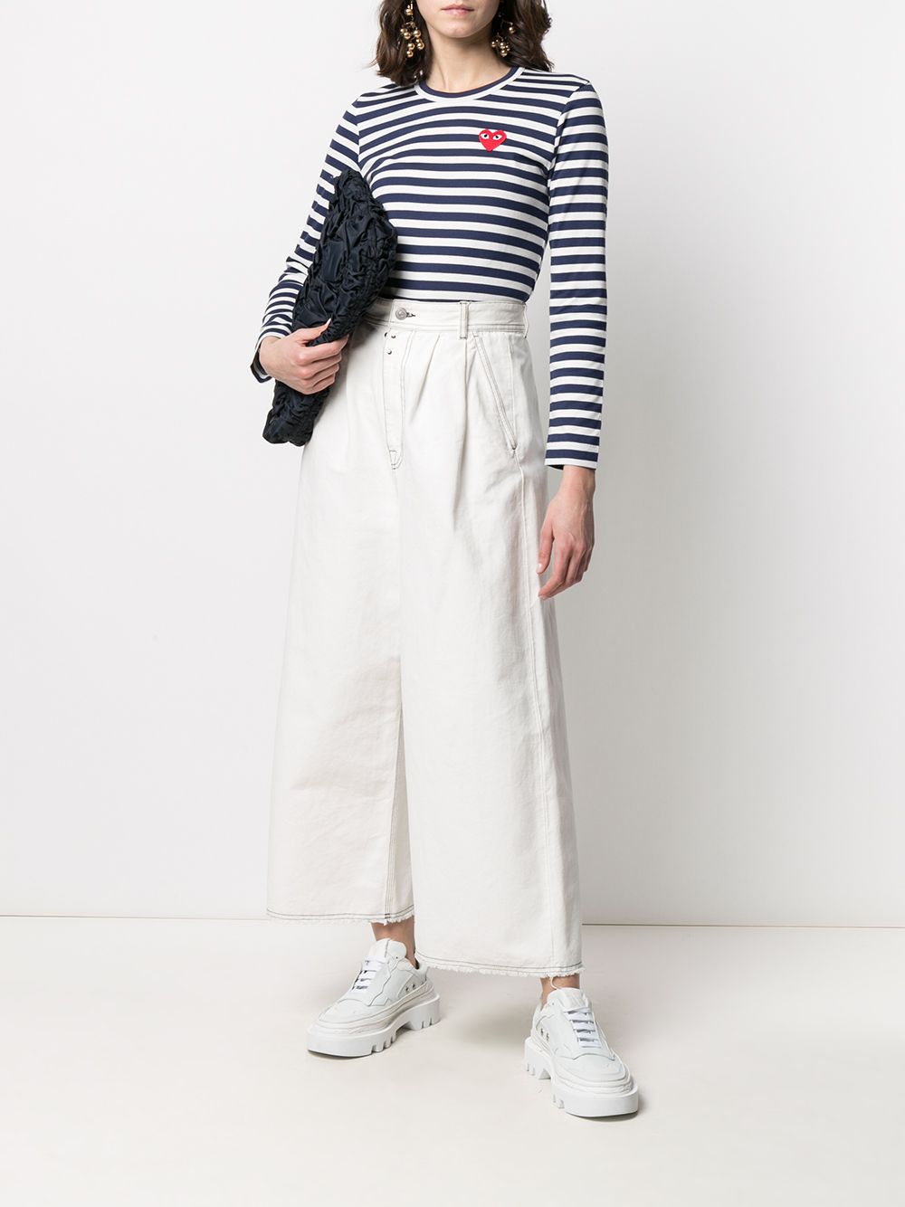 Comme Des Garã§Ons Striped Cotton T-Shirt