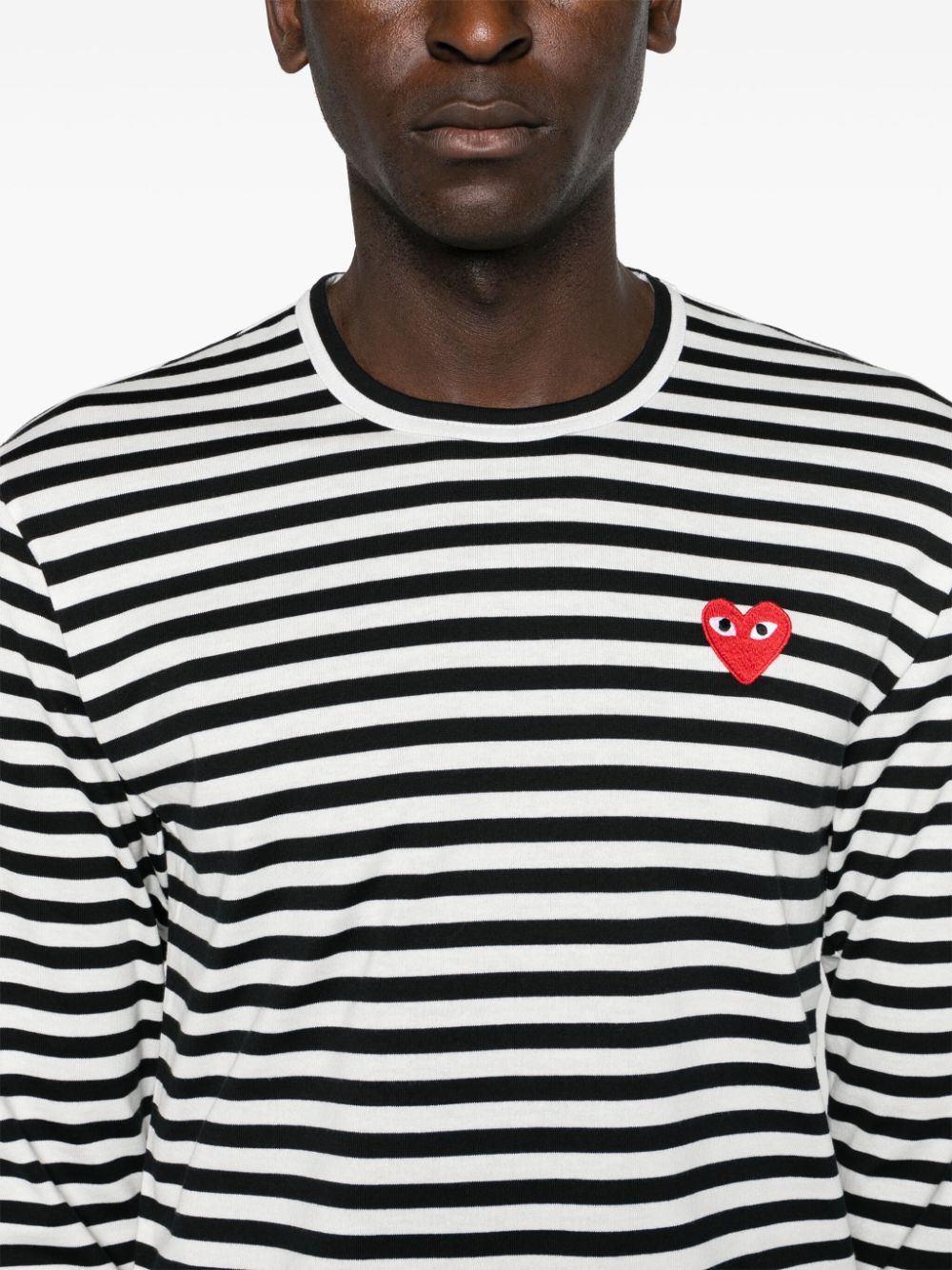 Comme Des Garã§Ons Striped Cotton T-Shirt