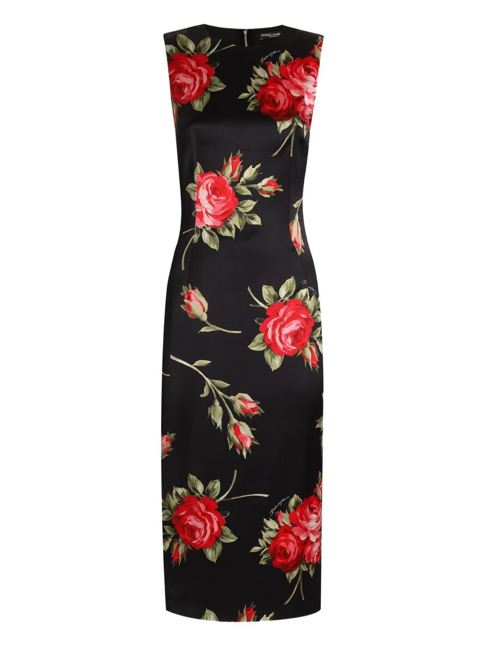 Dolce & Gabbana Women's Roses Bouquet Print Midi Dress