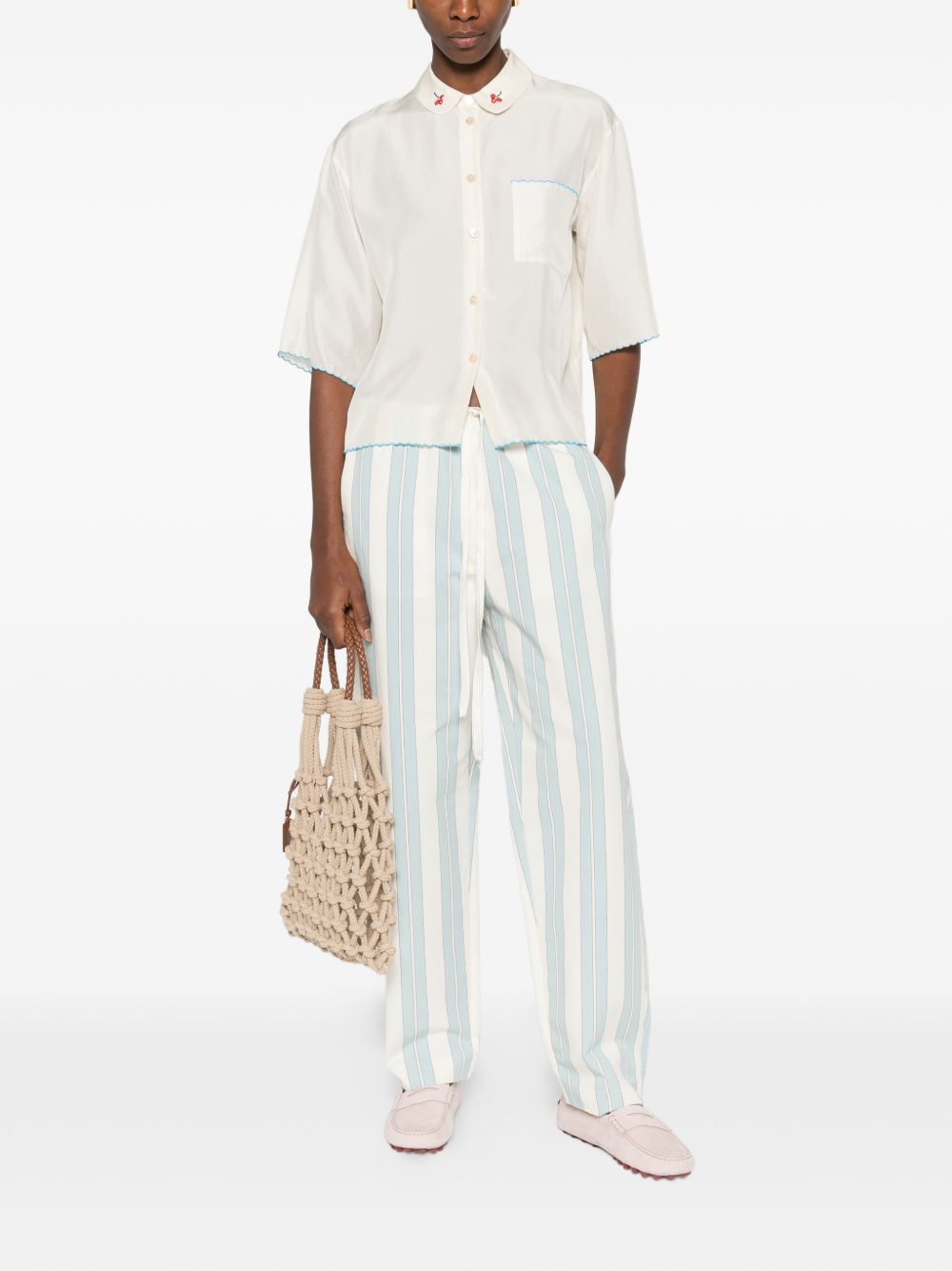 Forte Forte Women's Striped Drawstring Trousers