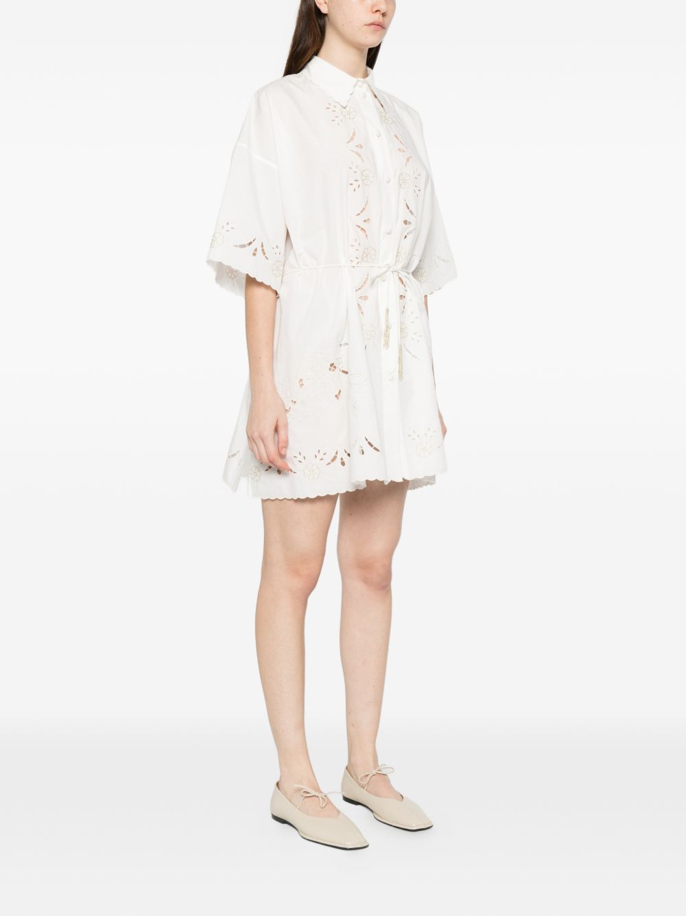 Forte Forte Women's Embroidered Cotton Shirtdress