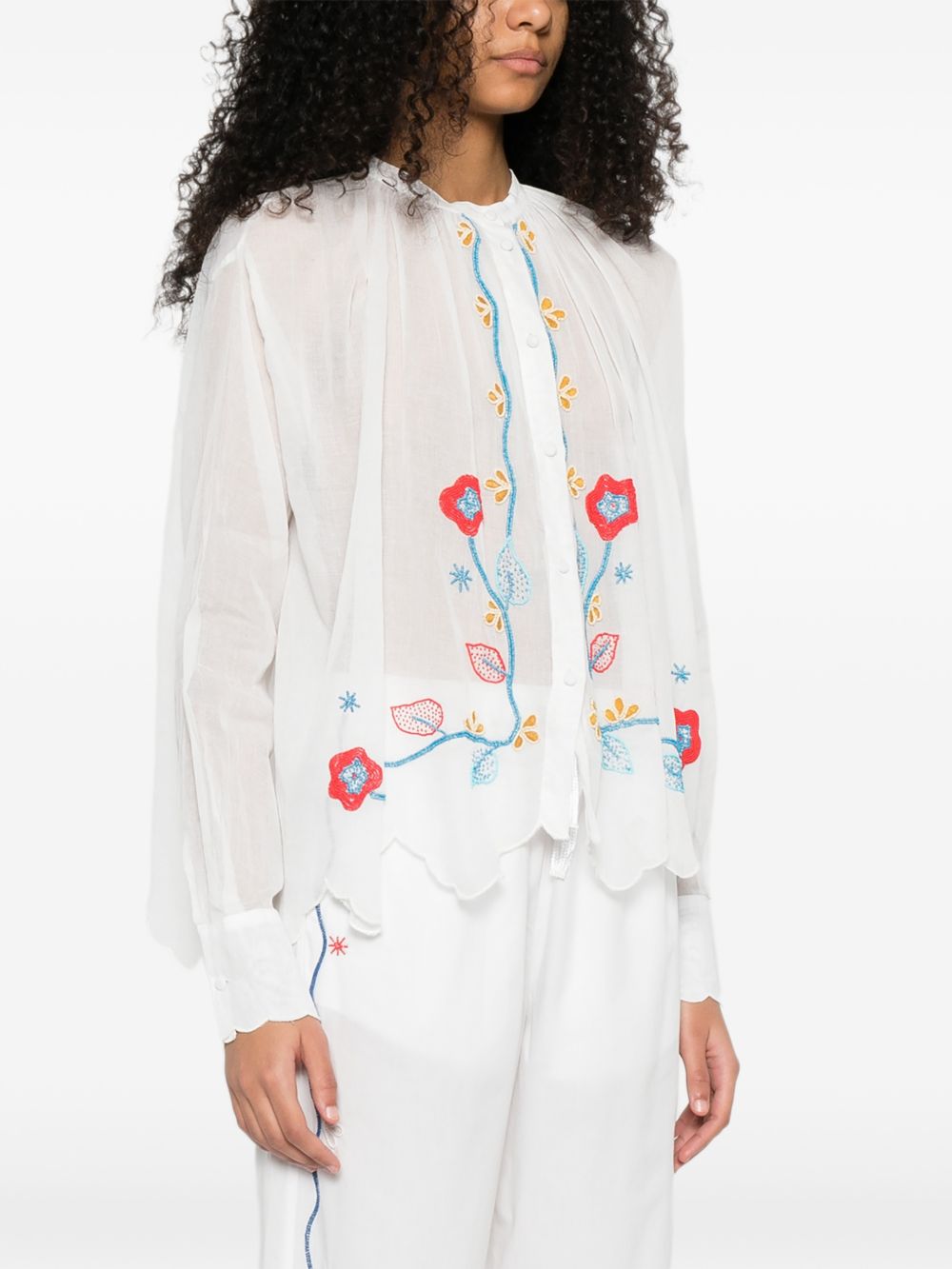 Forte Forte Women's Embroidered Cotton Shirt