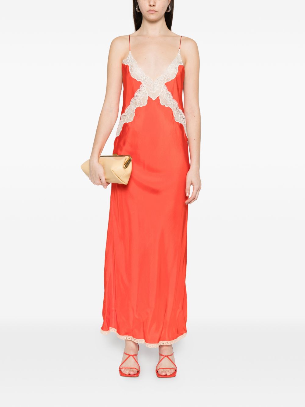 Forte Forte Women's V-Neck Thin Straps Long Slip Dress