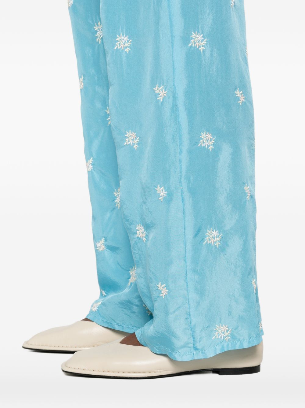 Forte Forte Women's Embroidered Silk Trousers