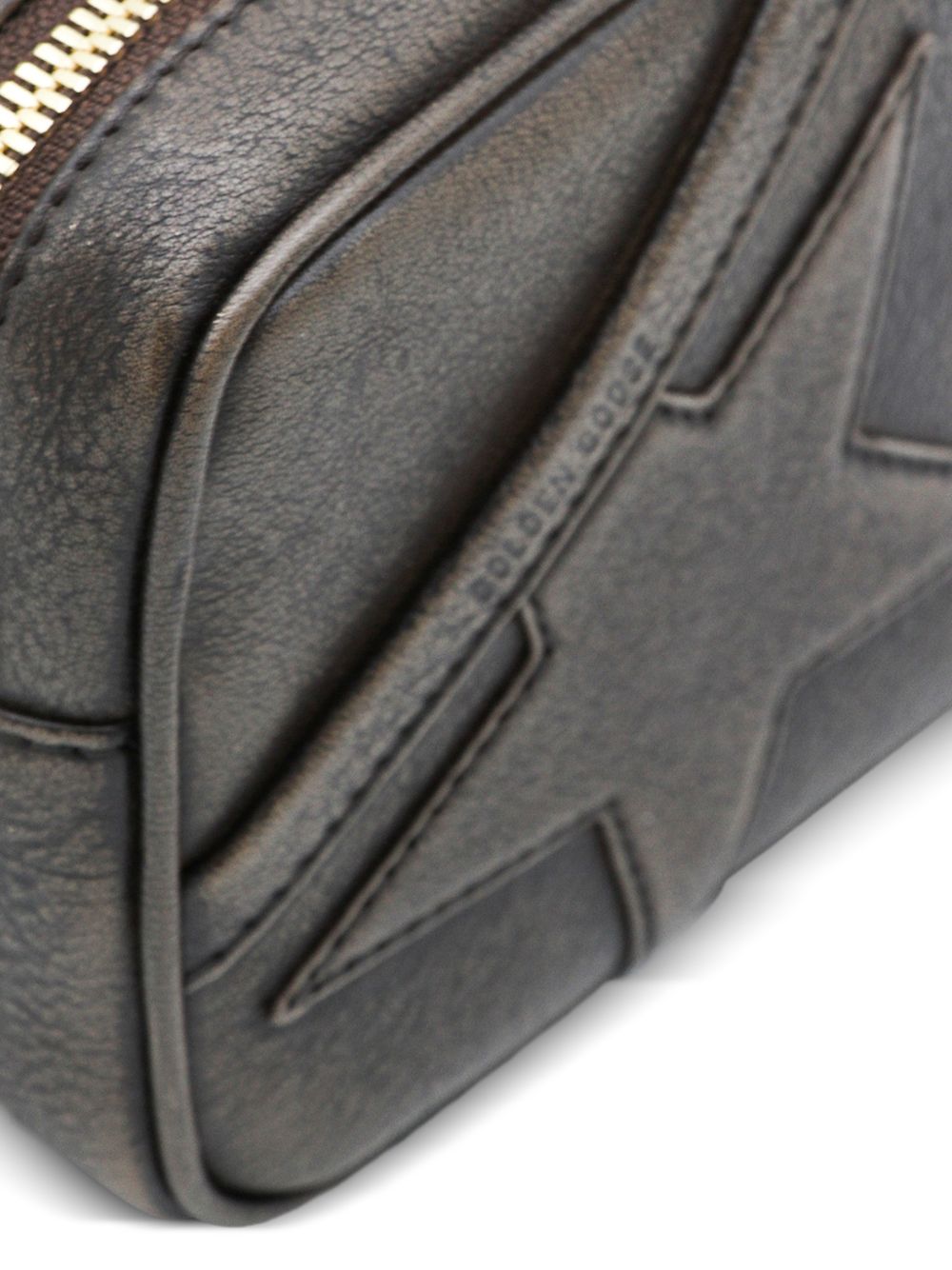 Golden Goose Women's Mini Star Bag In Distressed Dark-Brown Leather With Tone-On-Tone Star