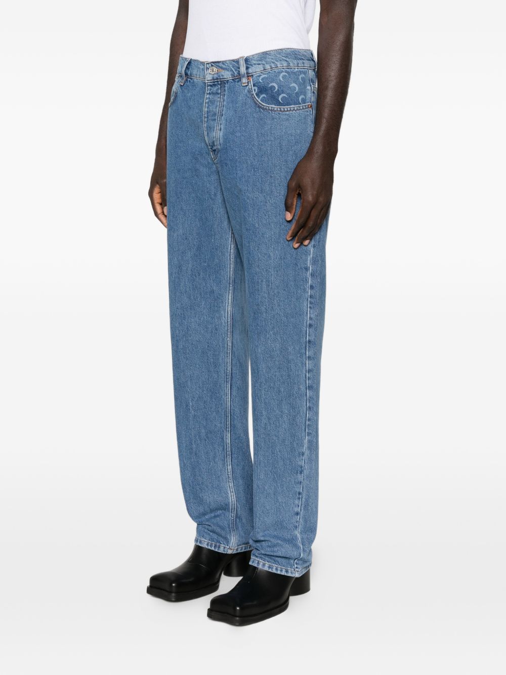 Marine Serre Men's Straight Leg Denim Jeans