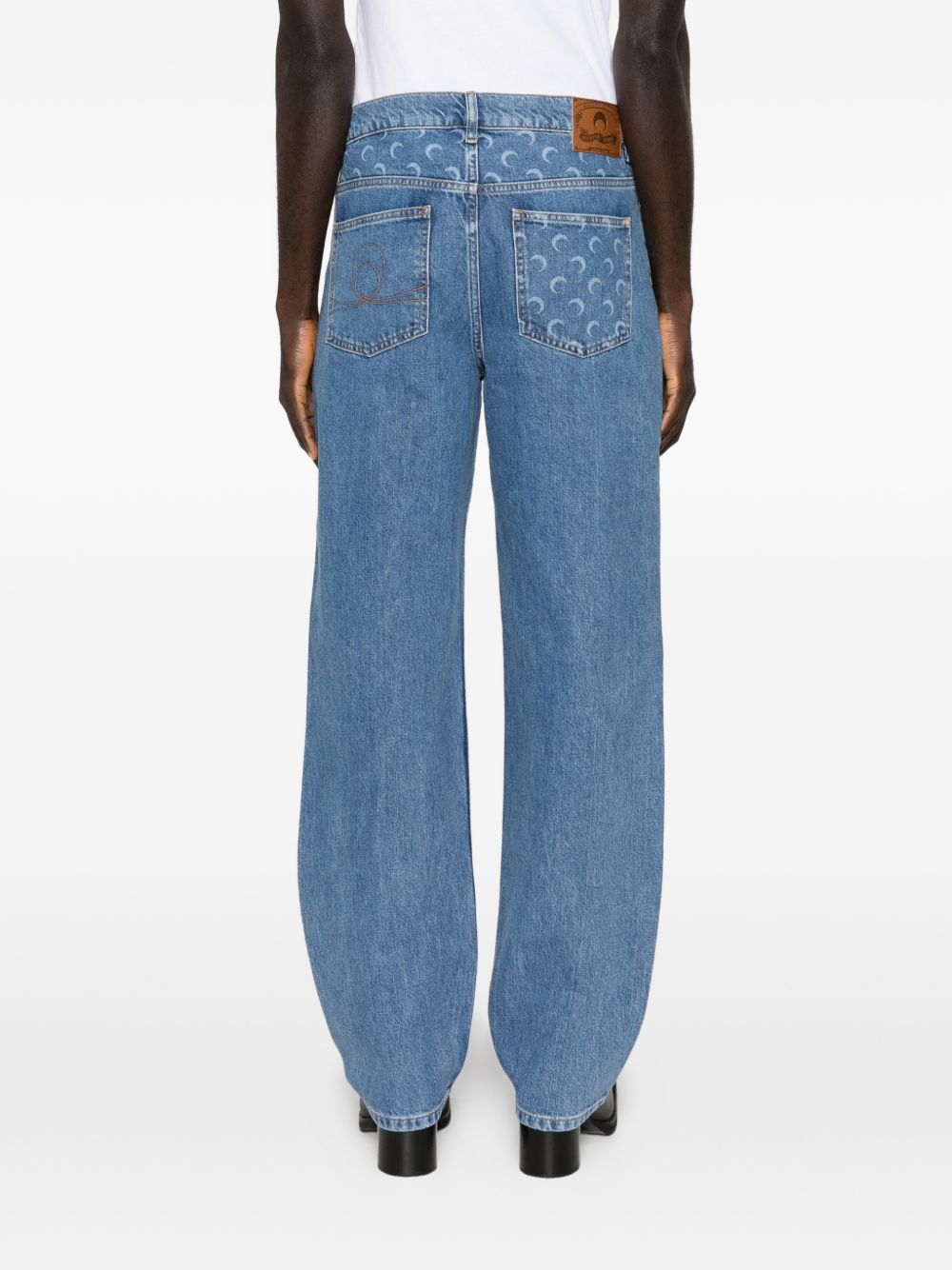 Marine Serre Men's Straight Leg Denim Jeans