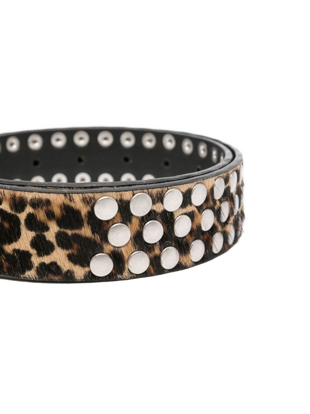 Golden Goose Women's Leopard-Pattern Studded Belt