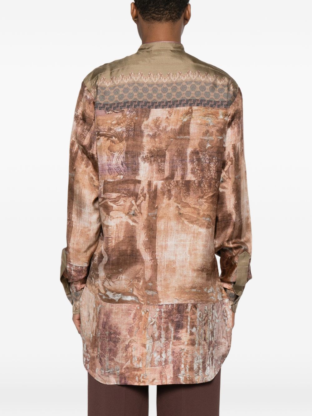 Pierre Louis Mascia Women's Printed Silk Shirt