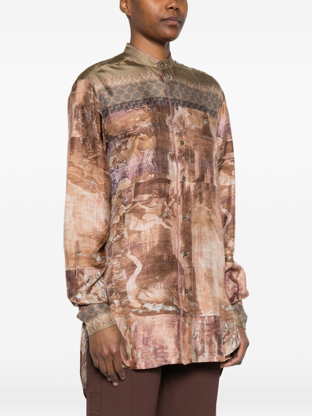 Pierre Louis Mascia Women's Printed Silk Shirt