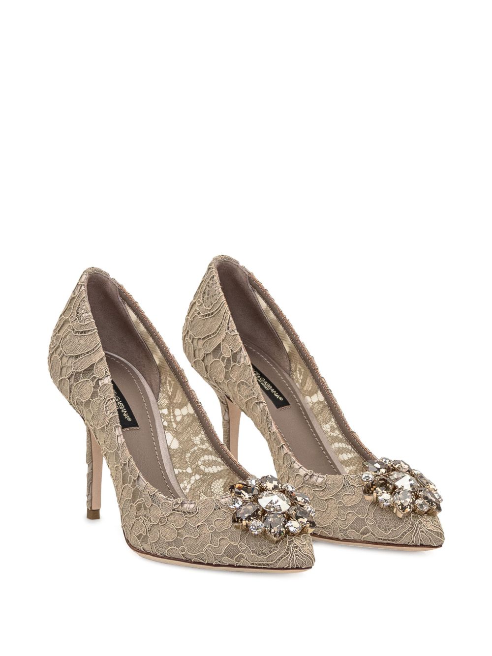 Dolce & Gabbana Women's Rainbow Lace Décolleté With Brooch