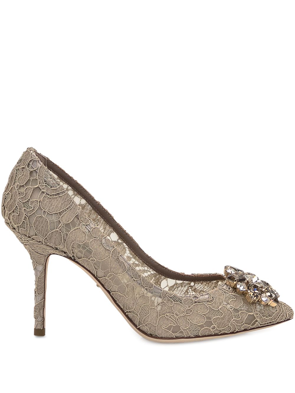 Dolce & Gabbana Women's Rainbow Lace Décolleté With Brooch