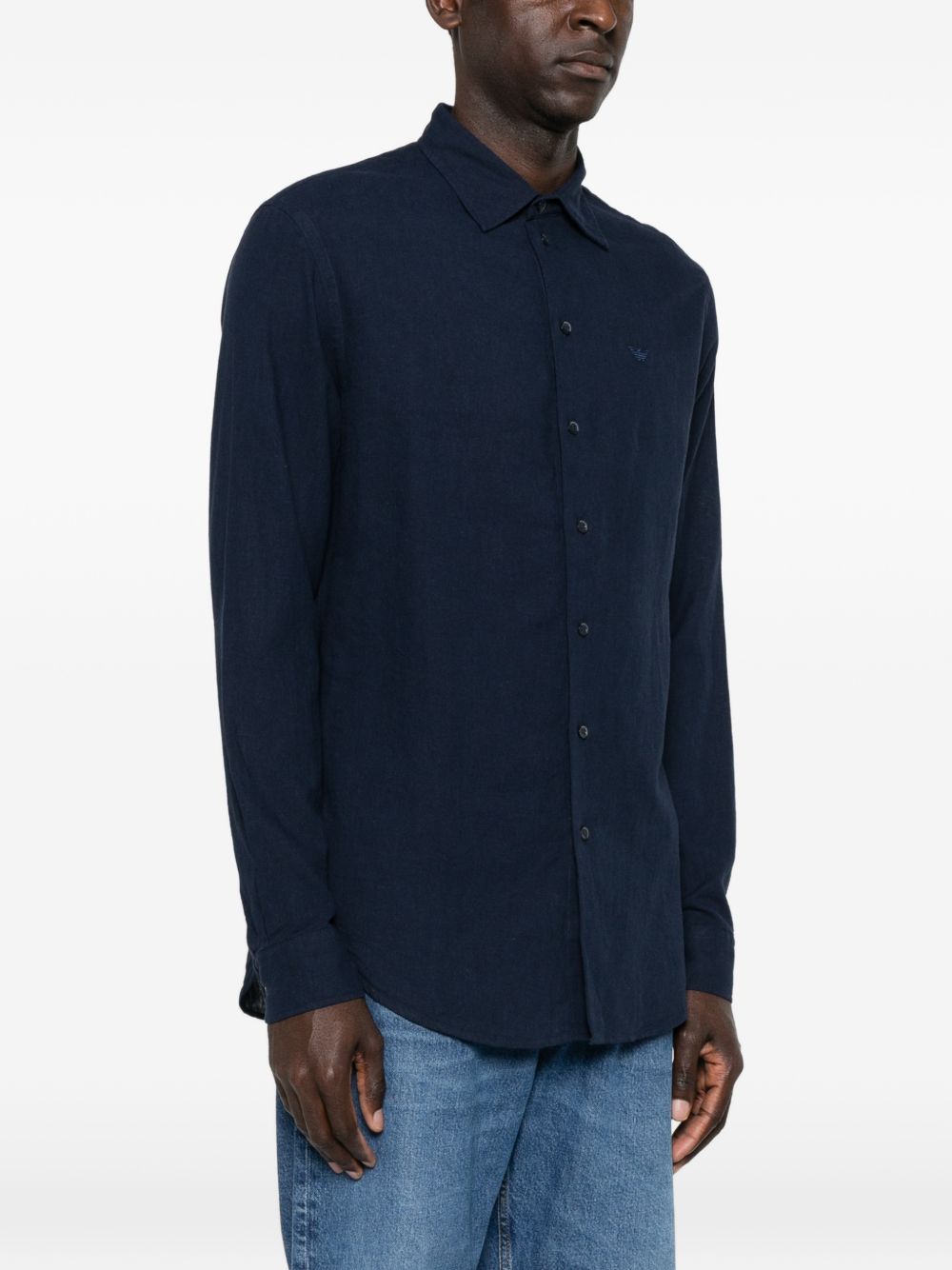 Emporio Armani Men's Linen Blend Shirt